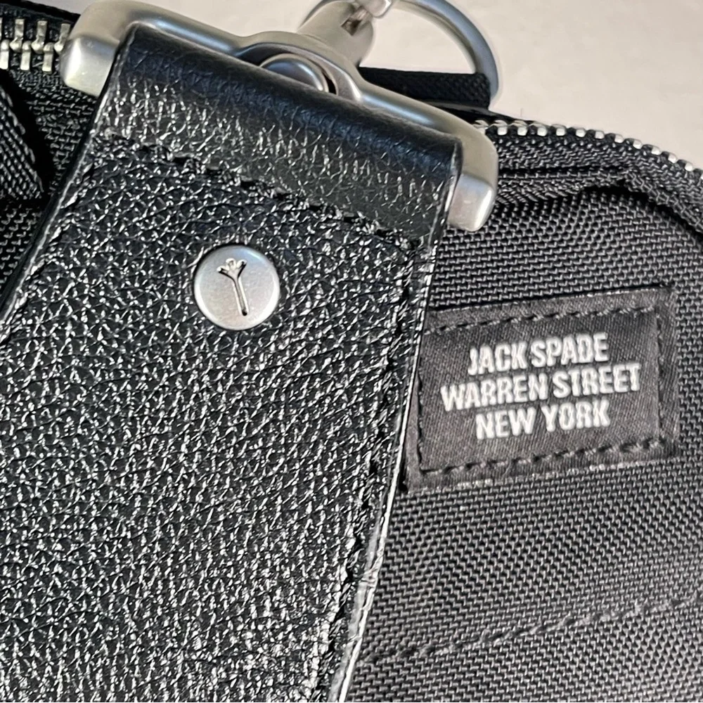 Jack Spade Warren Street Waxed Canvas Laptop Briefcase Messenger Bag